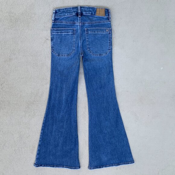 American Eagle Outfitters Festival Flare Next Level Stretch Low Rise Jeans Sz00 - Picture 7 of 14